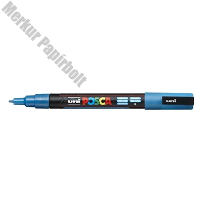 Filctoll UNI Posca PC-3ML csillámló világoskék