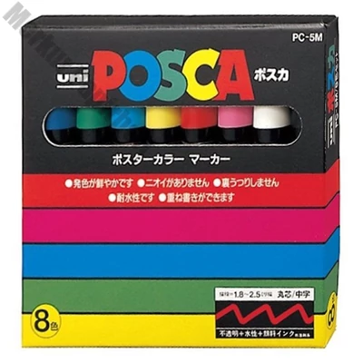 Filctoll UNI Posca PC-5M 8 darabos