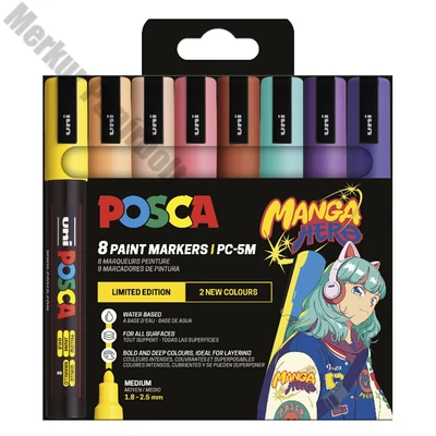Filctoll UNI Posca PC-5M Manga Hero 8 darabos Filctoll UNI Posca PC-5M Manga Hero 8 darabos