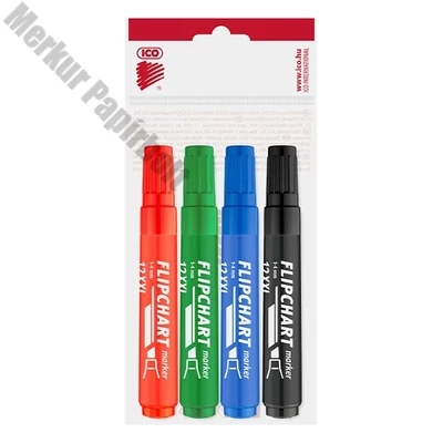 Flipchart marker ICO Artip 12 XXL vágott 1-4mm 4 darabos