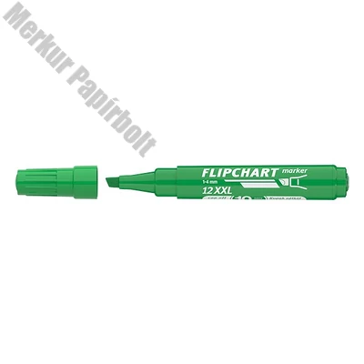 Flipchart marker ICO Artip 12 XXL vágott zöld 1-4mm