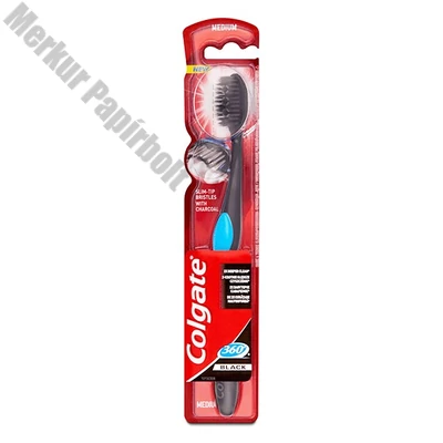 Fogkefe COLGATE 360° Black közepes sörtéjű
