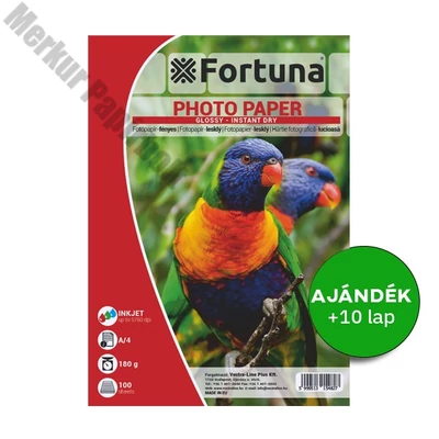 Fotópapír FORTUNA A/4 inkjet fényes 180 g 100 íves