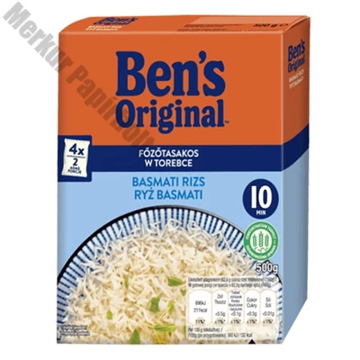 Főzőtasakos rizs UNCLE BEN`S basmati 4x125 g