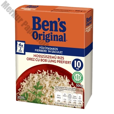 Főzőtasakos rizs UNCLE BEN`S hosszúszemű 4x125 g