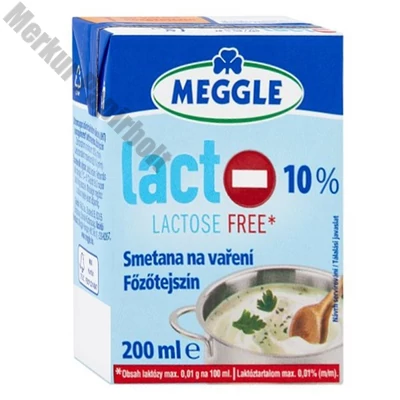 Főzőtejszín MEGGLE Laktózmentes UHT 10% 200ml