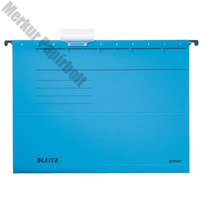 Függőmappa LEITZ Alpha Standard A/4 karton kék 25 darabos