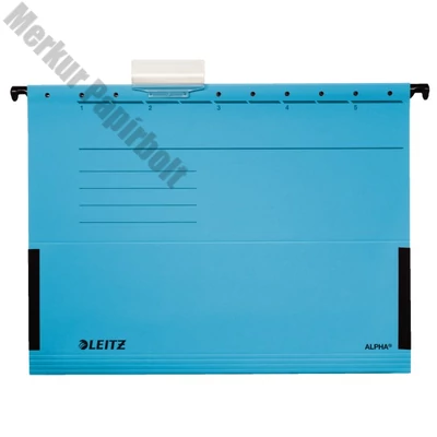 Függőmappa oldalvédelemmel LEITZ Alpha Standard A/4 karton kék 25 darabos