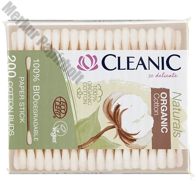 Fültisztító pálcika CLEANIC naturals organnic dobozos 200 darabos