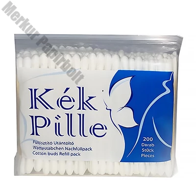 Fültisztító pálcika KÉK PILLE utántöltő 200 db