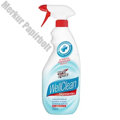 Fürdőszobai tisztítószer WELL DONE Well Clean szórófejes antibakteriális klórmentes 750ml