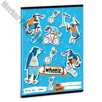 Füzet sima ARS UNA A/5 32 lapos 20-32 Wheelz