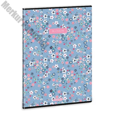 Füzet kockás ARS UNA A/4 40 lapos Extra kapcsos Pearl Blossom Blue