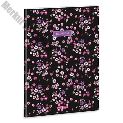 Füzet sima ARS UNA A/4 40 lapos Extra kapcsos Pearl Blossom Black