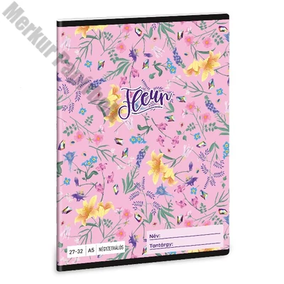 Füzet ARS UNA A/5 32 lapos kockás 27-32 Fleur