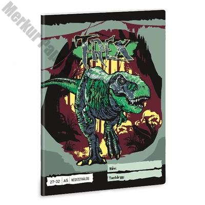 Füzet ARS UNA A/5 32 lapos kockás 27-32 T-Rex