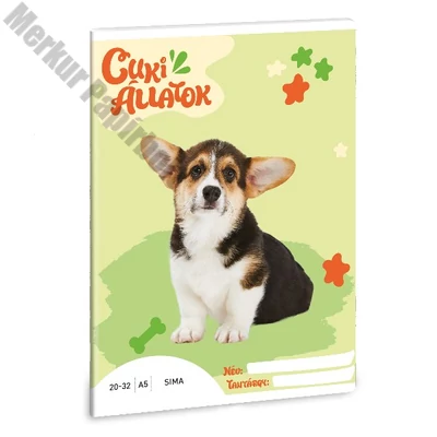 Füzet sima ARS UNA A/5 32 lapos 20-32 Cuki-Welsh corgi