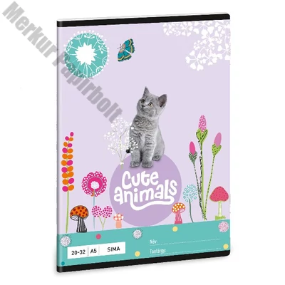 Füzet ARS UNA A/5 32 lapos sima 20-32 Cute Animals-Kitten