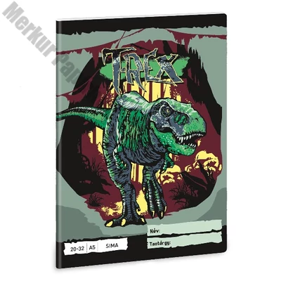 Füzet sima ARS UNA A/5 32 lapos 20-32 T-Rex