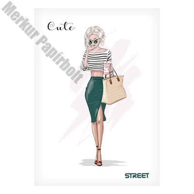 Füzet sima STREET A/5 54 lapos Cute
