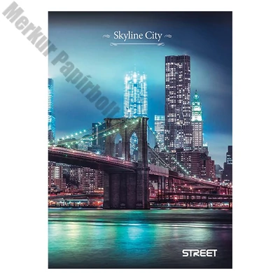 Füzet kockás STREET A/4 54 lapos Skyline