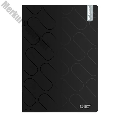 Füzet kockás ICO Student Black Prémium A/4 40 lapos