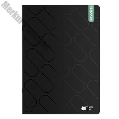 Füzet sima ICO Student Black Prémium A/4 40 lapos