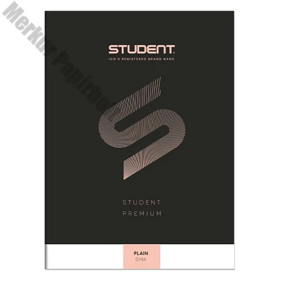 Füzet sima ICO Student Black Prémium A/4 80 lapos