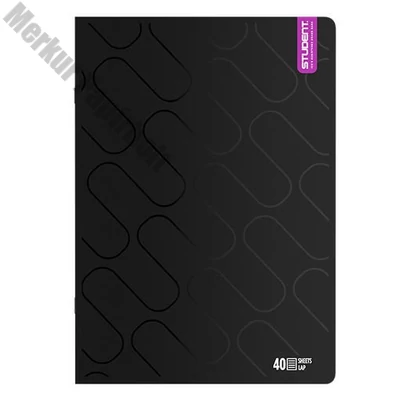 Füzet vonalas ICO Student Black Prémium A/4 40 lapos