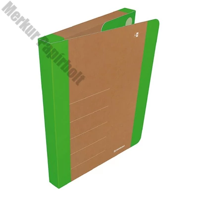 Füzetbox DONAU Life A/4 3 cm karton tépőzárral neon zöld-barna