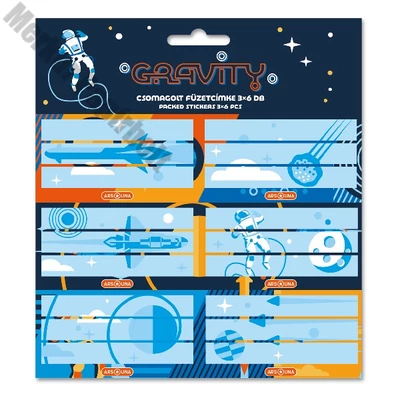Füzetcímke ARS UNA 18 db/csomag Gravity