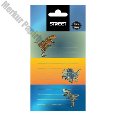 Füzetcímke STREET Dino 9 címke/csomag