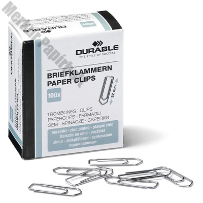 Gemkapocs DURABLE 32 mm cink 100 darabos
