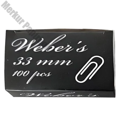 Gemkapocs WEBER`S 33mm nikkel 100 darabos
