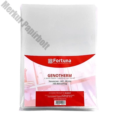 Genotherm "L" FORTUNA A/4 80 mikron narancsos 100 darabos
