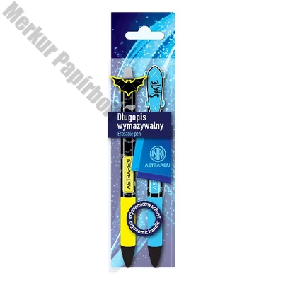 Golyóstoll ASTRA PEN radírozható Skate & Bats 0,5 mm 2 darabos