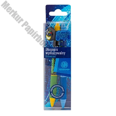 Golyóstoll ASTRA PEN radírozható gamer 0,5 mm 2 darabos