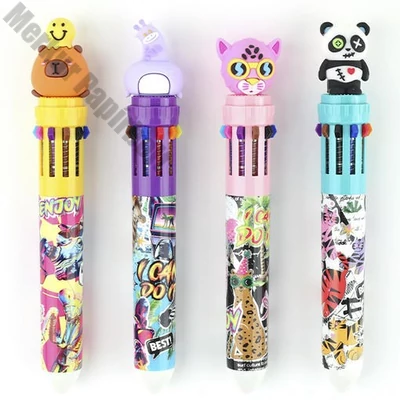 Golyóstoll NEBULO 0,7 mm 10 színű Funny Animals