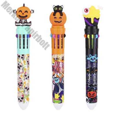 Golyóstoll NEBULO nyomógombos 10 színű 0,5mm halloween