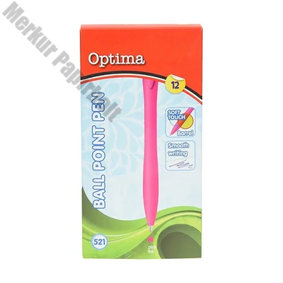 Golyóstoll OPTIMA nyomógombos 521 pink