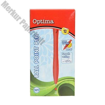 Golyóstoll OPTIMA nyomógombos 521 piros