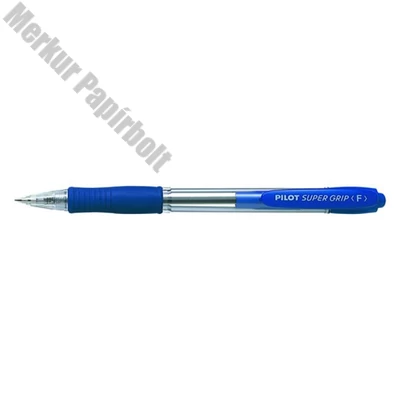 Golyóstoll PILOT Super Grip Ball Point Pen Fine nyomógombos kék