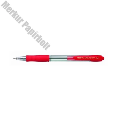 Golyóstoll PILOT Super Grip Ball Point Pen Fine nyomógombos piros