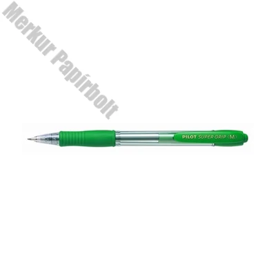Golyóstoll PILOT Super Grip Ball Point Pen Fine nyomógombos zöld