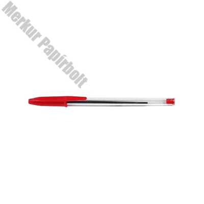 Golyóstoll eldobható kupakos 0,7mm piros