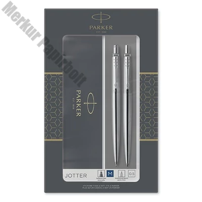 Golyóstoll készlet PARKER Jotter golyóstoll + nyomósiron ezüst ezüst klipsz