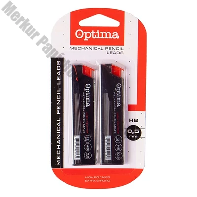 Grafitbél OPTIMA HB 0,5mm 12 szál 2db/bliszter