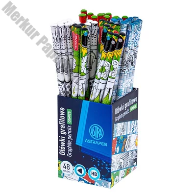 Grafitceruza ASTRA PEN Comics háromszögletű HB 48 darabos