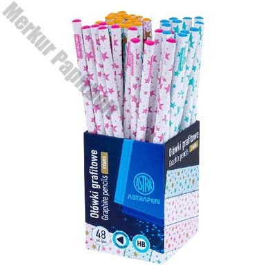 Grafitceruza ASTRA PEN pink-blue háromszögletű HB 48 darabos