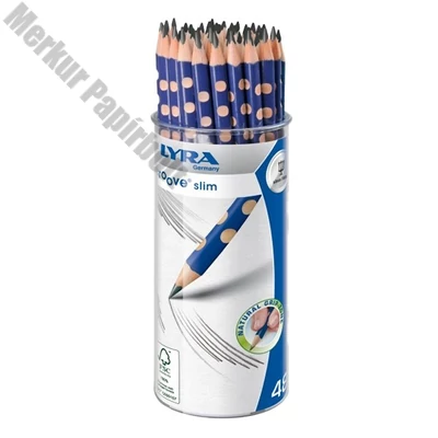 Grafitceruza LYRA Groove Slim HB háromszögletű vékony 48 darabos